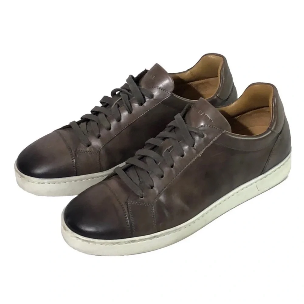 Magnanni Costa Lo Leather Sneakers Grey Patina Men’s Shoes Portugal 19959